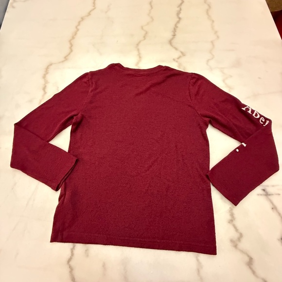 Abercrombie Kids Burgundy Long Sleeve Tee Size 9/10 - Picture 2 of 4